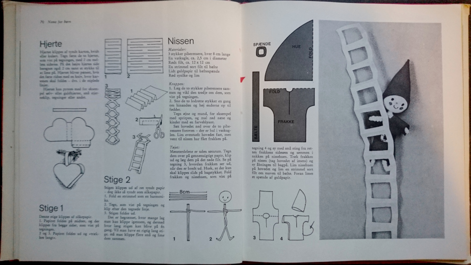 Самодельная лестница Иакова для ниссе в книге "Идеи для Рождества" 1971 г.