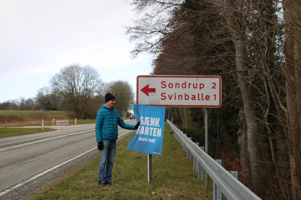 Landevejen, Sondrup, Svinballe. 14 mar. 2021