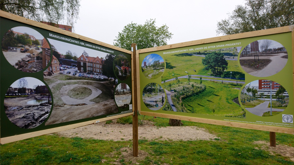 Дождевой парк Спарк (Spark rain park, Marselisborg center), Орхус, Дания. Фото 2 сент. 2021