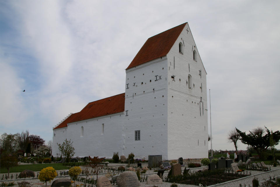 Грач. Церковь Эгесков (Egeskov Kirke), Фредерисия, Дания. 5 мая 2023